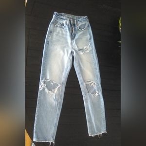 American Eagle, 90s straight mom jeans, size 000